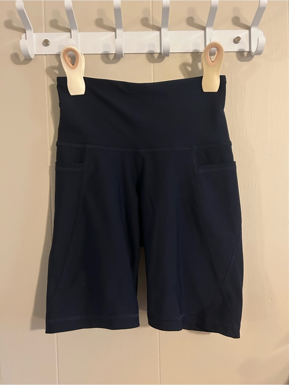 Old Navy Navy High-Rise Bike Shorts with Side Pockets